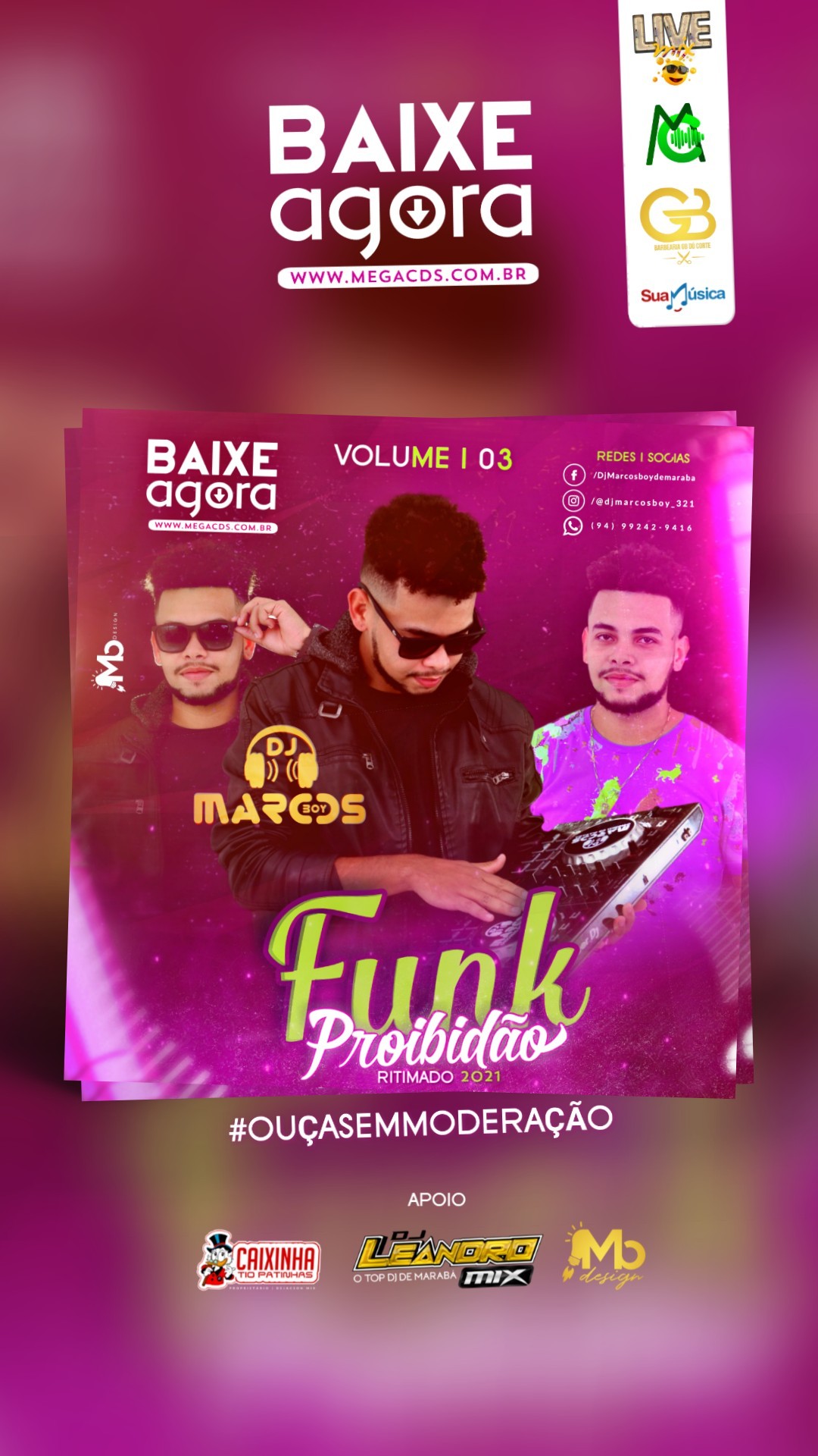 CD FUNK VOL.3 DJ MARCOS BOY